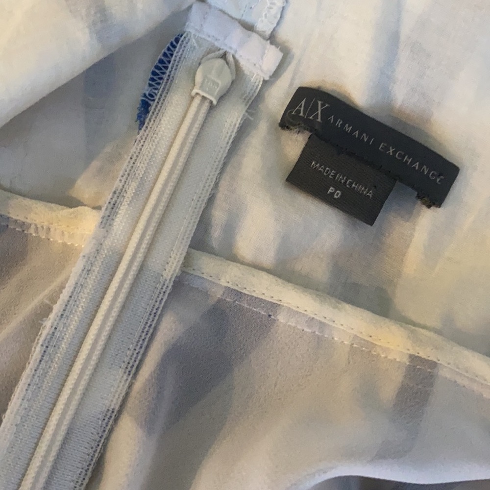 Armani Exchange 100% Silk Cross Back Mini Dress - Picture 6 of 7